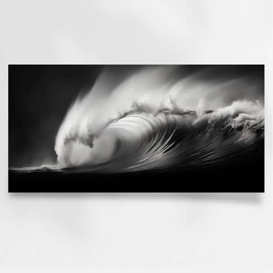 Erlebe die Faszination der Natur - Panoramabild einer mächtigen Meereswelle! - posterfolio.de