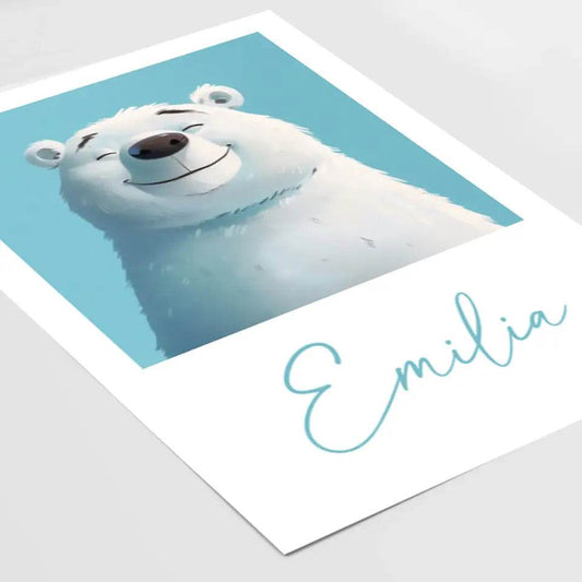 Glücklicher Eisbär: Dein personalisiertes Poster für pure Freude! - posterfolio.de