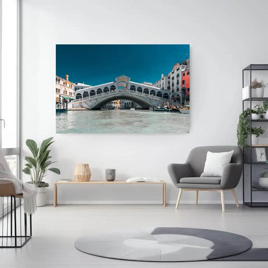 Stilvolles Venedig Wandbild: Rialtobrücke als atemberaubender Blickfang! - posterfolio.de