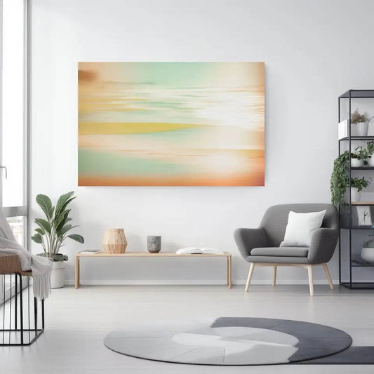 Abstraktes maritimes Wandbild: Traumhafte Strandszene in deinem Zuhause! - posterfolio.de