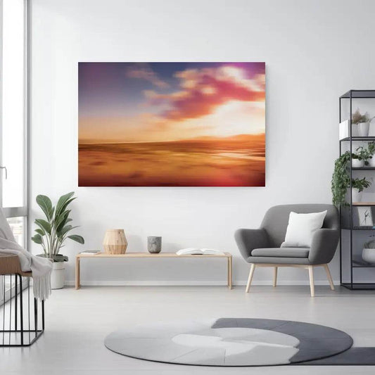 Abstraktes Wandbild Florianópolis: Brasilianische Strandlandschaft zum Sonnenuntergang - posterfolio.de