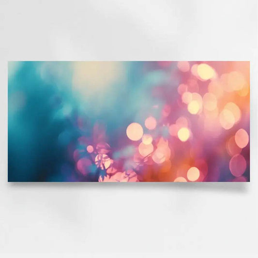 Panorama Wandbild: Abstrakte Lichter für ein elegantes Ambiente - posterfolio.de