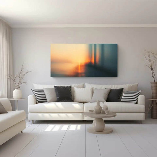 Traumhafter Sonnenuntergang: Panorama Wandbild mit Meereslandschaft - posterfolio.de