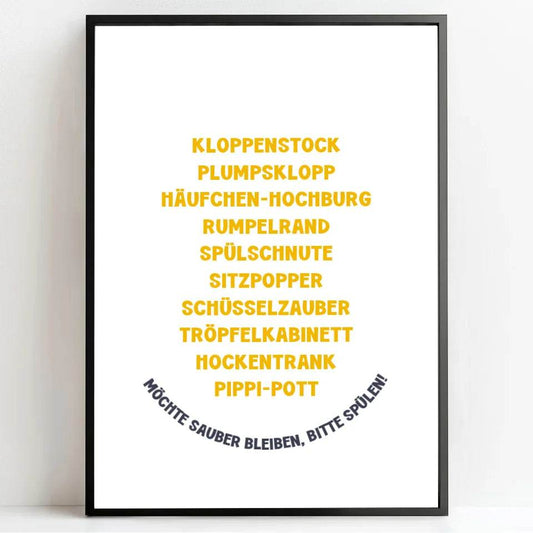 Humorvolles Toiletten-Poster: Gestalte Dein personalisiertes Highlight! - posterfolio.de