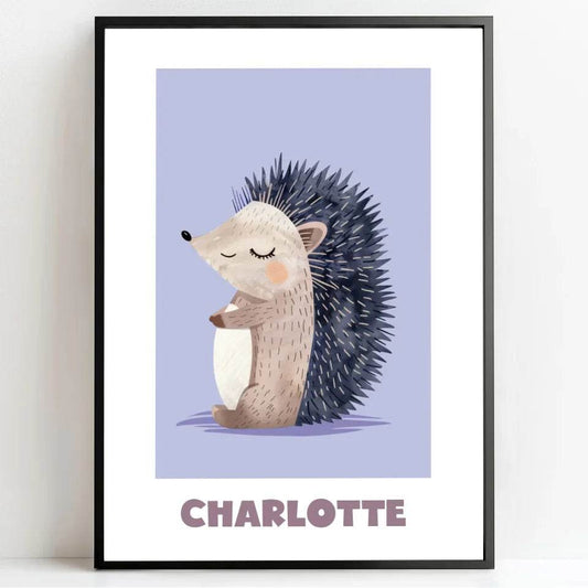 Kleiner Igel: Dein personalisiertes Poster für sanfte Träume! - posterfolio.de