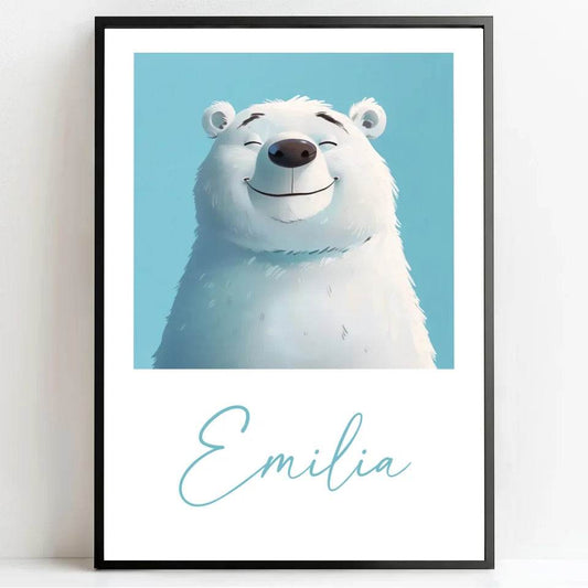 Glücklicher Eisbär: Dein personalisiertes Poster für pure Freude! - posterfolio.de