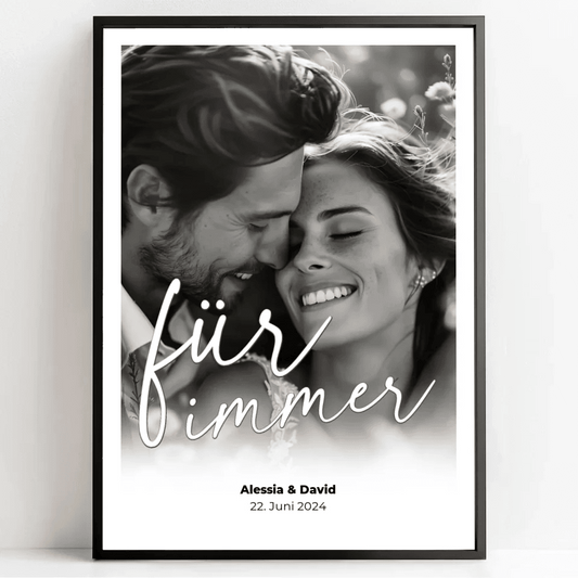 Persönliches Liebesposter: Unser “für immer” Moment - Euer personalisiertes Geschenk! - posterfolio.de