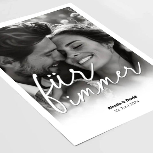 Persönliches Liebesposter: Unser “für immer” Moment - Euer personalisiertes Geschenk! - posterfolio.de