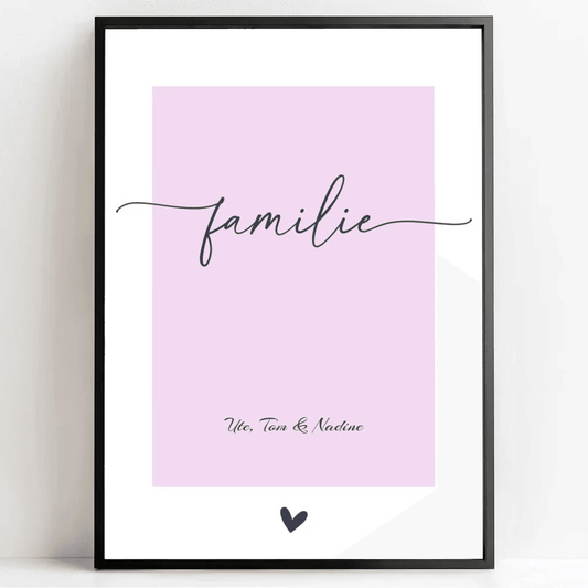 Einzigartiges Geschenk für deine Liebsten - Gestalte jetzt dein personalisiertes Familienposter! - posterfolio.de