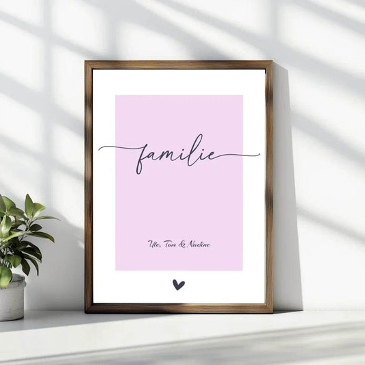 Einzigartiges Geschenk für deine Liebsten - Gestalte jetzt dein personalisiertes Familienposter! - posterfolio.de