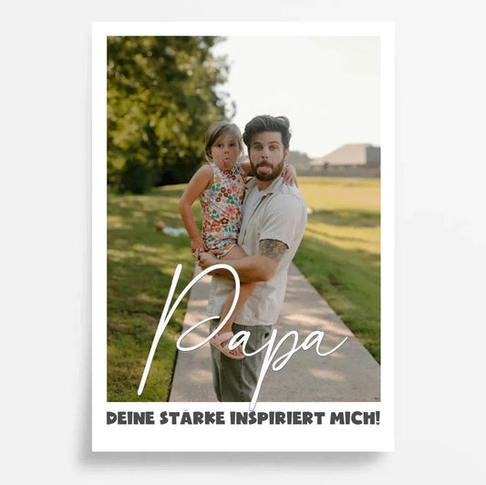 Für den besten Papa der Welt: Ein personalisiertes Geschenk, das von Herzen kommt! - posterfolio.de