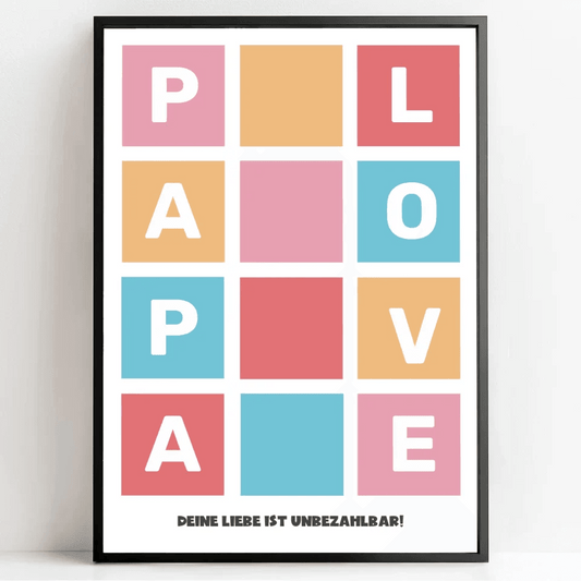 Für den besten Papa der Welt - personalisiertes Poster als herzergreifendes Geschenk! - posterfolio.de