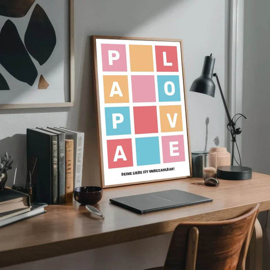 Für den besten Papa der Welt - personalisiertes Poster als herzergreifendes Geschenk! - posterfolio.de