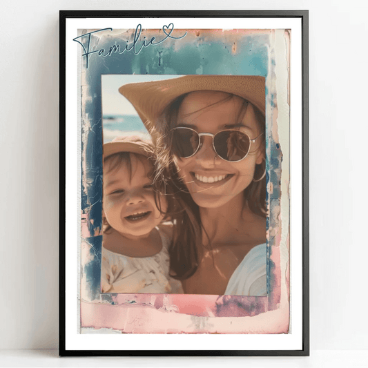 Überrasche Mama mit einem einzigartigen Geschenk – Personalisiertes Poster mit Vintage-Fotofilter! - posterfolio.de