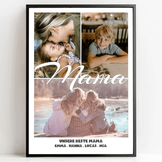 Personalisierte Mama Fotocollage für besondere Erinnerungen - posterfolio.de