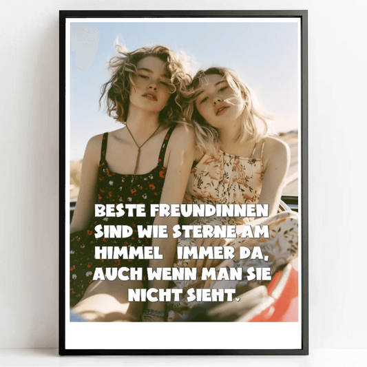Das perfekte Geschenk für deine beste Freundin: Personalisiertes Poster voller Erinnerungen! - posterfolio.de