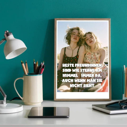Das perfekte Geschenk für deine beste Freundin: Personalisiertes Poster voller Erinnerungen! - posterfolio.de