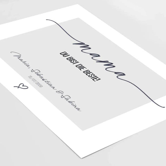 Zeig deiner Mama, wie besonders sie ist! Personalisiertes Poster zum Muttertag - posterfolio.de