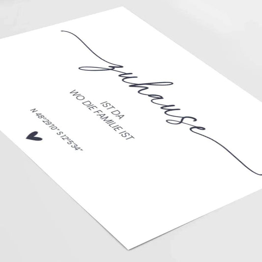 Einzigartiges Geschenk mit Herz: Personalisiertes Familienposter - posterfolio.de