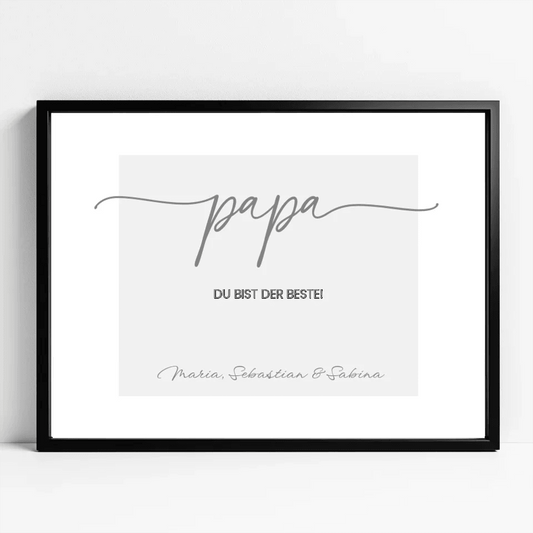 Überrasche deinen Papa mit einem einzigartigen Geschenk - Personalisiertes Poster für den besten Papa der Welt! - posterfolio.de
