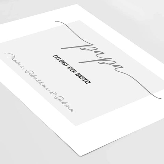 Überrasche deinen Papa mit einem einzigartigen Geschenk - Personalisiertes Poster für den besten Papa der Welt! - posterfolio.de