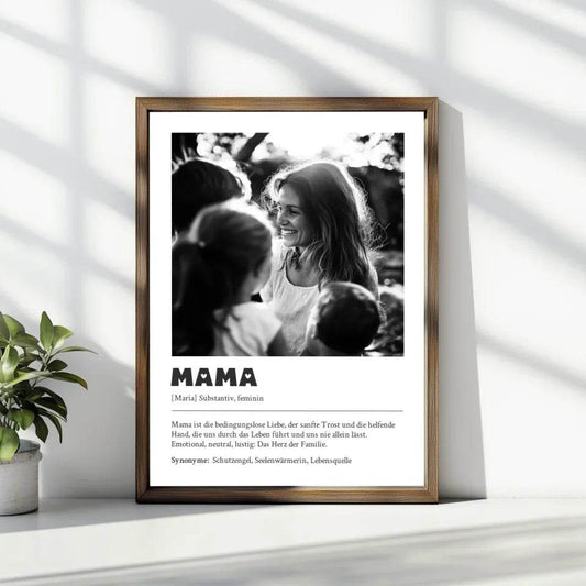 Emotionales Definitions Poster Mama – Einzigartiges, personalisiertes Geschenk - posterfolio.de