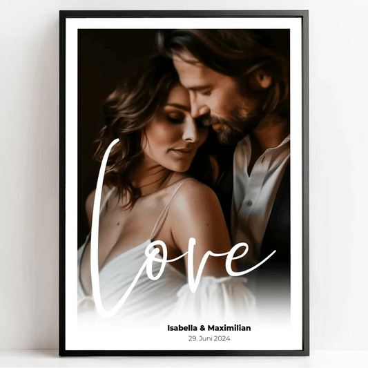 Personalisiertes ‘Love’ Poster zur Hochzeit - posterfolio.de