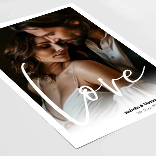 Personalisiertes ‘Love’ Poster zur Hochzeit - posterfolio.de
