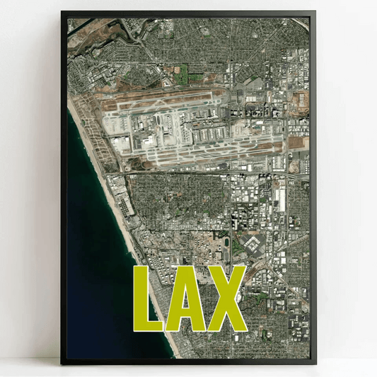 Entdecke deine Welt: Personalisierte Landkarte mit 3 Letter Flughafen Codes! - posterfolio.de