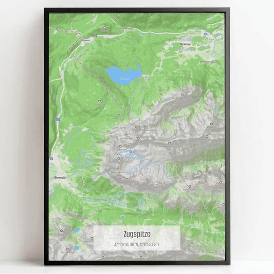 Personalisierte topographische Landkarte klassischer Stil - einzigartiger kann es nicht sein! - posterfolio.de