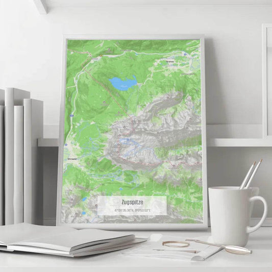 Personalisierte topographische Landkarte klassischer Stil - einzigartiger kann es nicht sein! - posterfolio.de