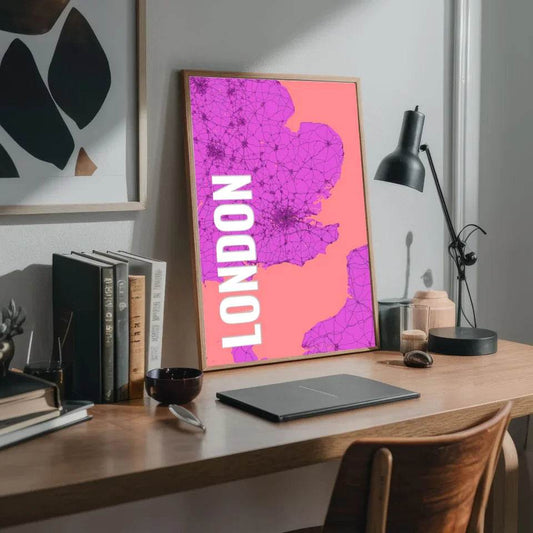Einzigartiges Geschenk: Personalisierte Landkarte im London Style - Dein individuelles Highlight! - posterfolio.de
