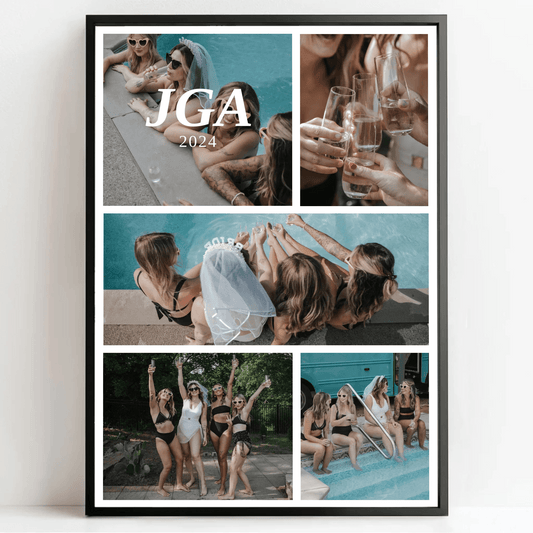 Fotocollage Junggesellinnenabschied – Personalisiertes JGA Poster - posterfolio.de
