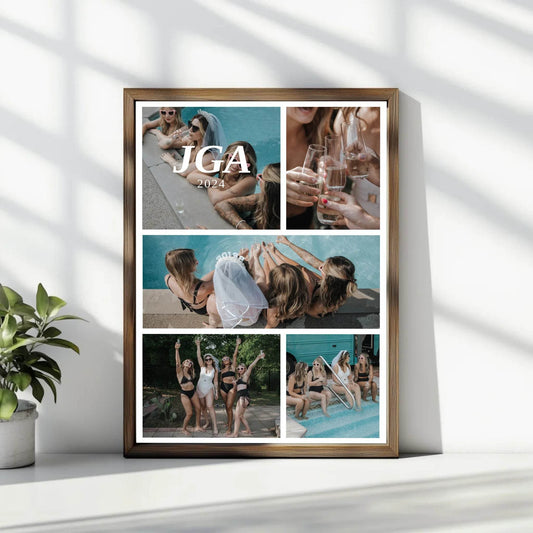 Fotocollage Junggesellinnenabschied – Personalisiertes JGA Poster - posterfolio.de