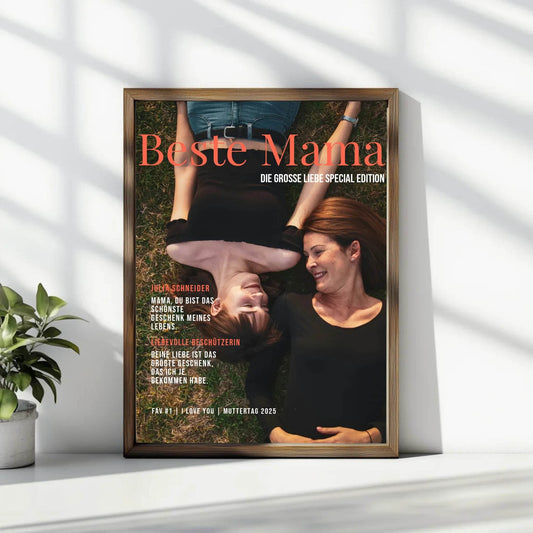 Das perfekte Muttertagsgeschenk - Personalisiertes Fashion-Magazin Poster - posterfolio.de