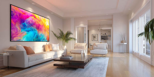 Welche Größe sollte ein Bild im Wohnzimmer haben? - posterfolio.de