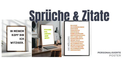 Einzigartig wie du: Die schönsten personalisierten Sprüche! - posterfolio.de