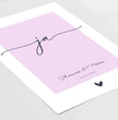 'ja' zur Hochzeit - dein personalisiertes Poster: Unvergessliche Erinnerungen mit Namen und Datum festhalten - posterfolio.de