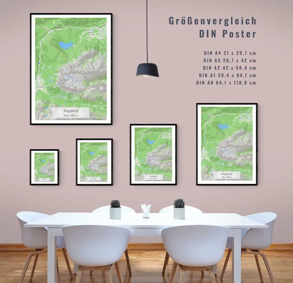 Personalisierte topographische Landkarte klassischer Stil - einzigartiger kann es nicht sein!