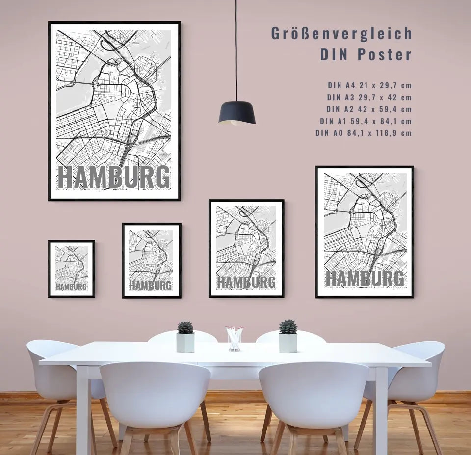 Einzigartiges Geschenk: Personalisiertes Landkartenposter mit individuellem Ortsnamen gestalten!