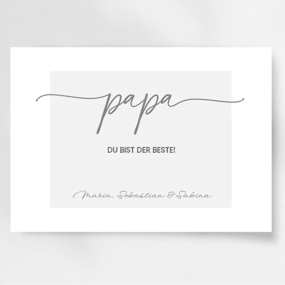 Überrasche deinen Papa mit einem einzigartigen Geschenk - Personalisiertes Poster für den besten Papa der Welt!