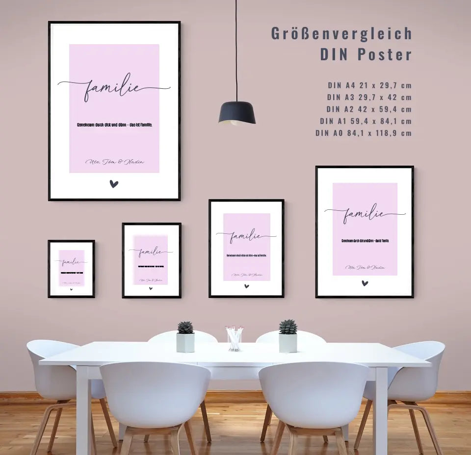 Einzigartiges Geschenk für deine Liebsten - Gestalte jetzt dein personalisiertes Familienposter!