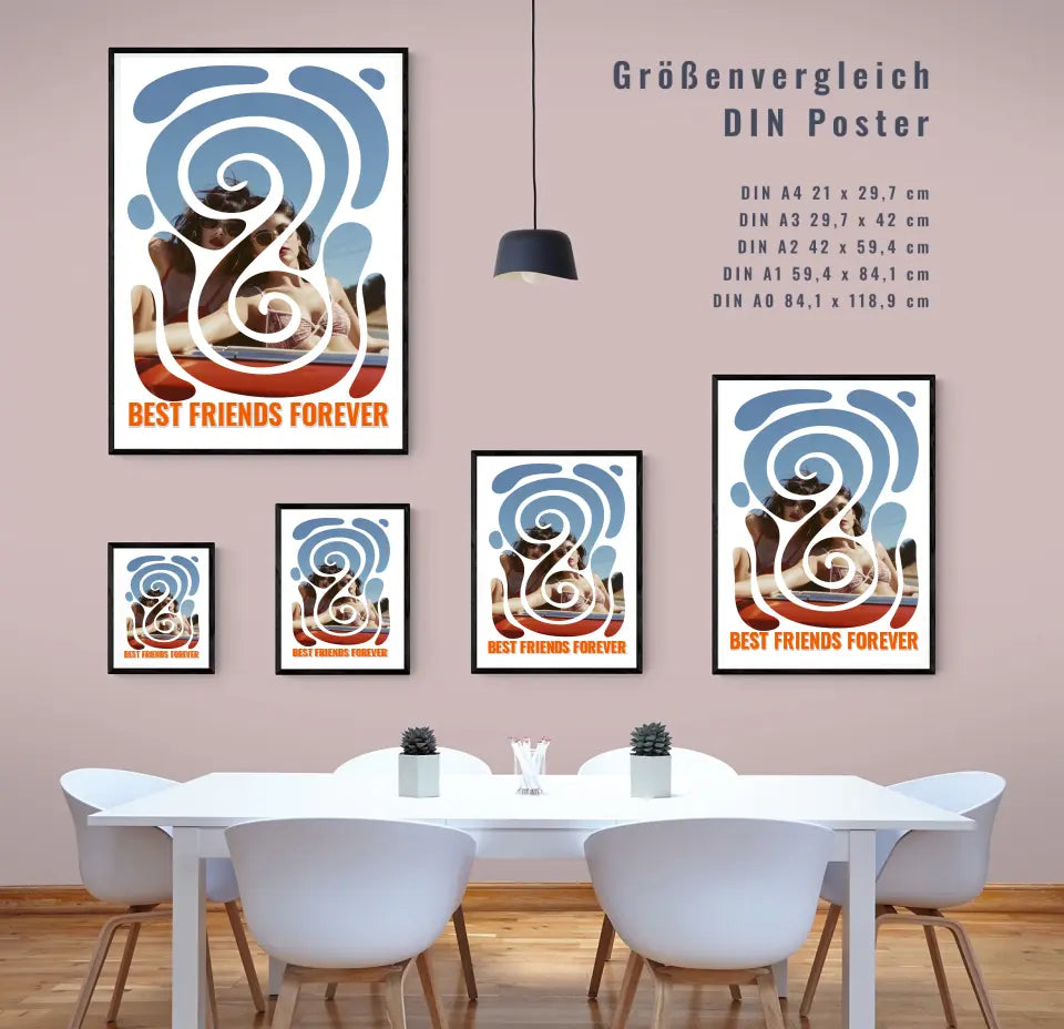 Best Friends Forever: Personalisiertes Poster als perfektes Geschenk für deine beste Freundin!