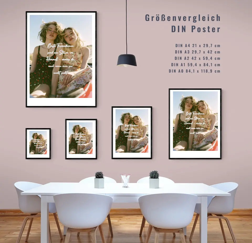 Das perfekte Geschenk für deine beste Freundin: Personalisiertes Poster voller Erinnerungen!