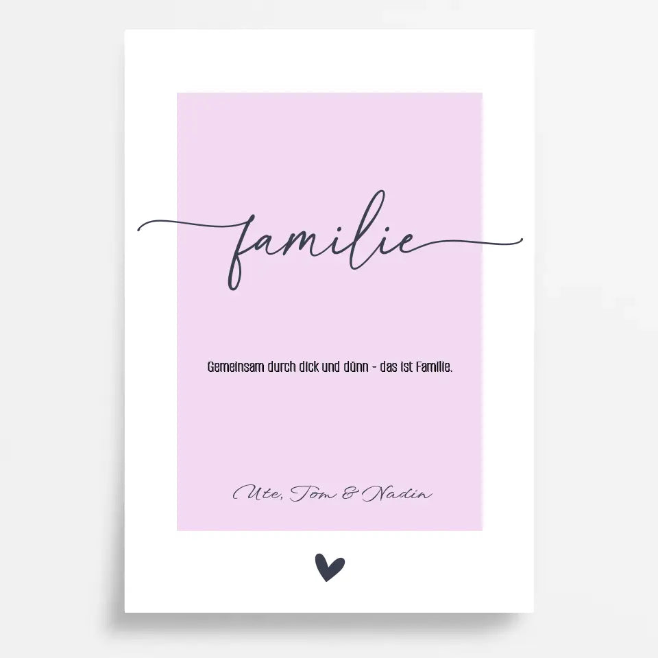 Einzigartiges Geschenk für deine Liebsten - Gestalte jetzt dein personalisiertes Familienposter!