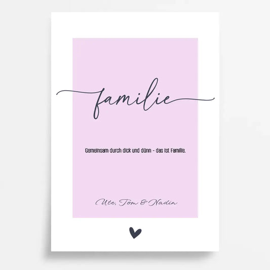 Einzigartiges Geschenk für deine Liebsten - Gestalte jetzt dein personalisiertes Familienposter!