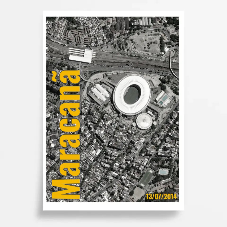 Dein personalisiertes Poster der Fußballstadien - Gestalte jetzt dein individuelles Stadion-Poster im Style “Maracanã”