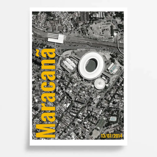 Dein personalisiertes Poster der Fußballstadien - Gestalte jetzt dein individuelles Stadion-Poster im Style “Maracanã”