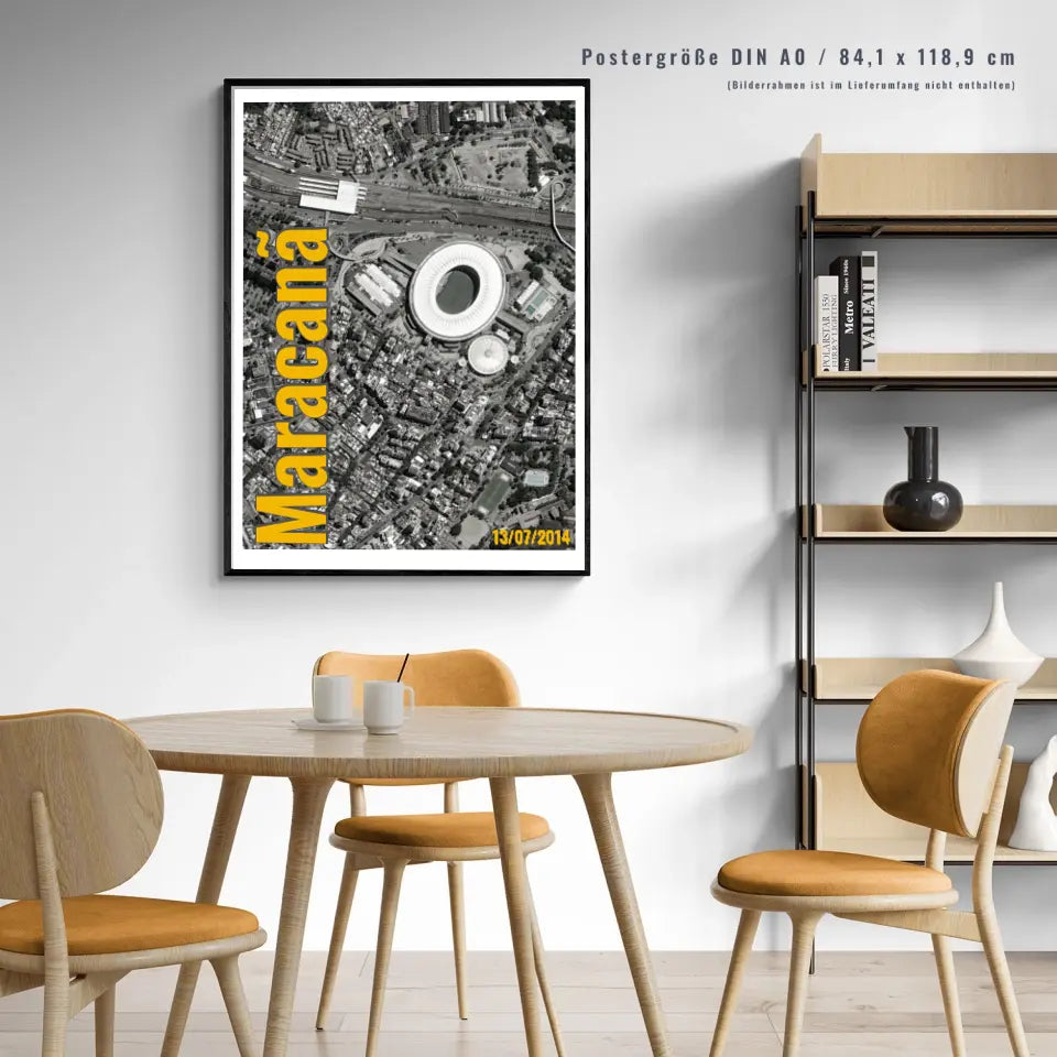 Dein personalisiertes Poster der Fußballstadien - Gestalte jetzt dein individuelles Stadion-Poster im Style “Maracanã”