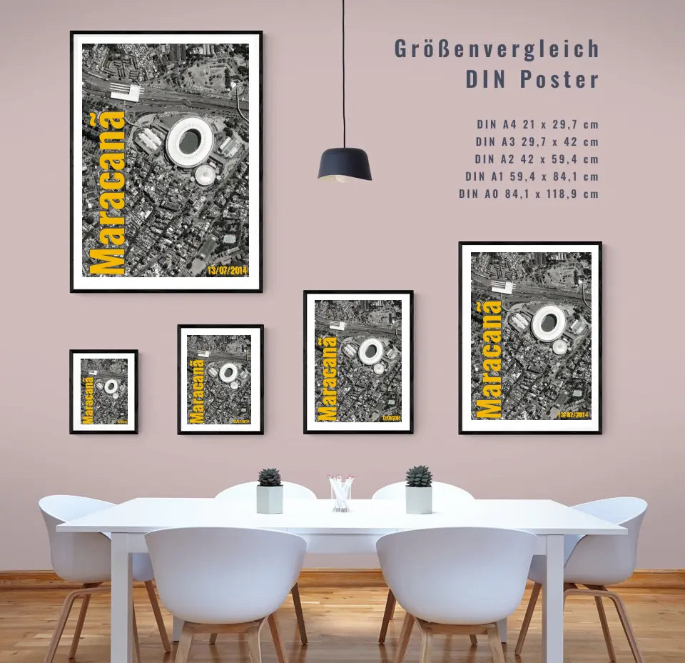 Dein personalisiertes Poster der Fußballstadien - Gestalte jetzt dein individuelles Stadion-Poster im Style “Maracanã”